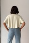 Crep Women's Oversize Crop T-Shirt Viscose Lycra Single Jersey Loose Basic T-Shirt - 4