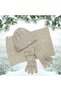 Women's scarf, hat, and gloves set, warm winter set, knitted hat, snow hat - 4