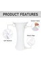 2-Piece 60 x 109 cm Round Cocktail Tablecloth Stretch Table Covers for Parties, Bars, Banquets, and Bistros - White - 3
