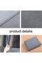 Grey hanging suit garment cover with large transparent window for wardrobe organization (48x60x100 cm) - 3