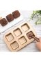 Mini Cake Mold - 6-Hole Metal Financier Cake Mold - 26.8 x 18.5 x 4 cm - Non-stick Coating - Food-grade Carbon Steel - 2