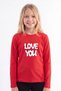 Girl's Round Neck Sweatshirt with Print Detail - 5