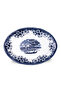 Earthenware Classic Blue Windmill & Floral Pattern Oval Platter, 14 Inch, White - 5