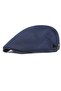 1 Summer beret, breathable mesh flat-top summer hat, men's hat, adjustable, blue, size 35.
