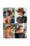 Women's straw sun hat, women's sun protection hat, women's beach hat, UPF 50+ sun protection, one size fits all, adjustable - white. - 3