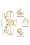 Four-piece set of metal bow hair clips—adorable knotted hair clips with strong hold, suitable for both thick and fine hair. - 2