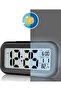 Digital Alarm Clock, LED Digital Wall Clock, Date & Temperature, 12-Hour & 24-Hour, USB 3D Alarm Clock, Bedroom & Office Dimmable Clock, Black - 3