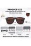 Polarized clip-on sunglasses, foldable, stylish retro flip-up sunglasses, with storage bag, UV400 protection, unisex driving glasses. - 3