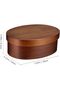 Single-Layer Wooden Lunchbox (800ml Capacity), Retro Style, Safe and Natural Materials for Office Lunches and Picnics - 2