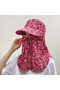 Summer sunscreen for women, face and neck protection, sun-protective face mask (rose red) - 2