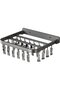 Balcony Wall-Mounted Sock Rack, Aluminum Household Sock Rack with Soft Rubber Spring Clips, Suitable for Drying Socks, Towels, and Underwear