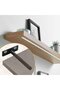 2-pack sturdy concealed floating shelf brackets, 10cm round 5-inch wall-mounted support brackets (black) - 2