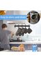 4-Piece Oven Gloves Heat Insulation Mat Set Heat Resistant 500°F Kitchen Gloves Long Recycled Cotton Silicone Non-Slip Grey - 5