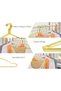 Gold metal clothes hangers - non-slip groove - 10 pieces - 3