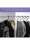 Hood Hanger 10-Piece - Clothing Organizer - Closet Space Saving - S-Shape Design - 15 cm Wide - Black - 3