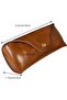 Glasses Case Glasses Case Stylish Glasses Case Glasses Pouch Glasses Cover Soft Case Scratch-resistant Soft Shell Portable PU Brown Women Men Case - 4