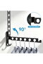 Black Wall-Mounted Clothes Rack made of Aluminum Alloy, Foldable Space-Saving Hanger for Laundry Rooms and Bedrooms - 2