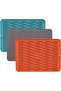 Suitable for Draining Mat Silicone 3 Pieces for Dishes Non-Slip Waterproof Sink Drying Placemat 38.1x28cm