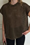 Silvery Openwork Oversized Top - 4