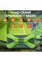 Emergency manual solar radio, portable AM/FM tuning receiver with built-in 10000 mAh power bank flashlight SOS, Green - 2