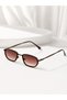 Dalia Leopard Brown Metal Polygon Small Women's Unisex Women's New Season Sunglasses with Uv400 Protection Frame - 2