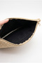 Mink Color Women's Stylish Straw Patterned Daily Hand and Shoulder Bag with Adjustable Strap - 5