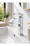 Shiny Chrome Waterfall Sink Faucet |   Stainless Steel |   Hot-Cold Dual Input |   Modern Bathroom Faucet