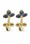 Yellow and Gray Floral Motif Dangle Bijoux Earrings - Modern and Stylish Design