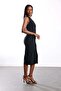 Black Halter Neck Midi Dress 12483 - 5