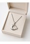 Silver Color Chain Unisex Necklace with Moon and Star Figures Gift Jewelry Model - 3