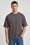 Men Crew Neck Short Sleeve Solid T-Shirt, Dark Grey