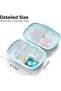 8-compartment travel pillbox, 3-pack, small and moisture-proof, fits easily in a handbag/pocket. - 3