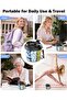 Nice pill box - pill box with 7 large compartments - portable pill box - for medicines and candy - black - 9.7×8.9×8.9cm - 5