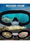 Large-frame swimming goggles set, high-definition waterproof and anti-fog - includes nose clip - black - 3