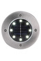 Four solar-powered lights, made of stainless steel, with eight LED beads, producing white light. - 3