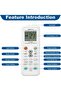 Universal 1000 - in - 1 air conditioner remote control with LED display, for air conditioners from brands such as LG, Gree, Midea, Samsung,... - 5