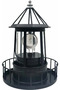 Solar-powered 360-degree rotating LED lighthouse landscape light for outdoor gardens and patios