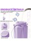 Foldable water bottle, 600 ml drinking bottle, foldable silicone, leak-proof and portable, BPA-free, drinking bottle for running, suitable for camping, outdoor sports, travel, commuting (purple) - 2