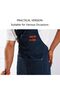 Unisex 2-piece apron set with pockets, waterproof kitchen, hairdresser linen, barbecue tools, canvas adult apron - black - 5