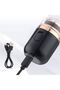 Portable mini electric shaver for men, USB interface, motor speed up to 6600 rpm - Black - 2