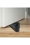 Two interior door wedges, zinc alloy + rubber floor wedges, compressible floor wedges, suitable for various door gaps in offices and homes (black). - 2