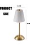 LED Desk Lamp Small Pleated Desk Lamp Minimalist Bedside Dimmable Lampshade Soft Light Bedroom Living Room Office Bedside Table Pink - 2