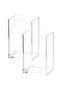 Transparent acrylic pen/pencil holder, makeup brush storage box, office supplies, 2-piece set