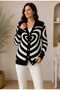 Women's Pattern Detailed Buttoned Front Slim Fit Knitwear Cardigan