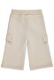 Floral Embroidered Basic Cargo Sweatpants for 6-18 Months - Beige - 3