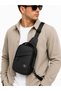 Men's Black USB Port Crossbody Waist Bag and Wallet Card Holder - 3