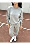 Unisex Men's and Women's Minimalist Printed 3 Thread Crew Neck Sweatshirt Set - 3