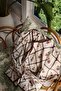 Women's Brown and White Floral Embroidered Linen Jacket - 5