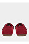 Red Solid Round Toe Velcro Sneakers - 4