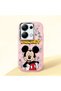 Redmi Note 13 Pro 4g Compatible Case Camera Protector Pink Silicone Couple Phone Case with Character Pattern